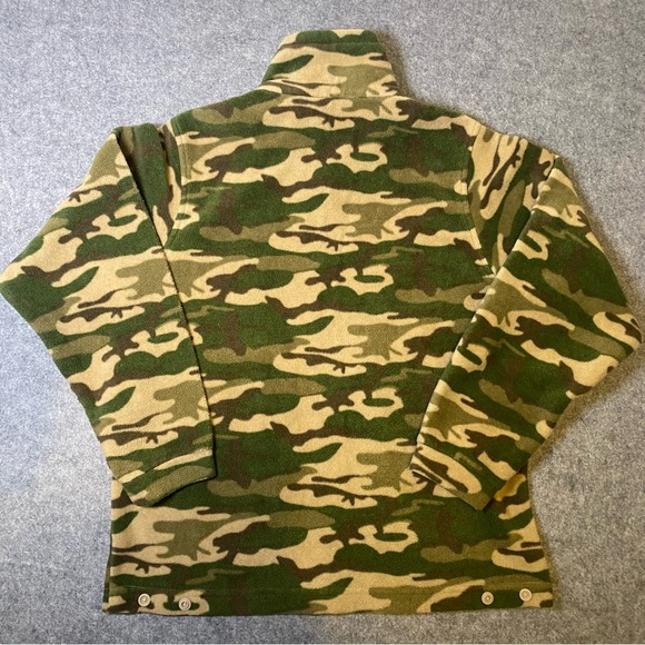 Columbia Kids Boys Green and Tan Camouflage Fleece Jacket, Size 14/16 - Picture 5 of 9